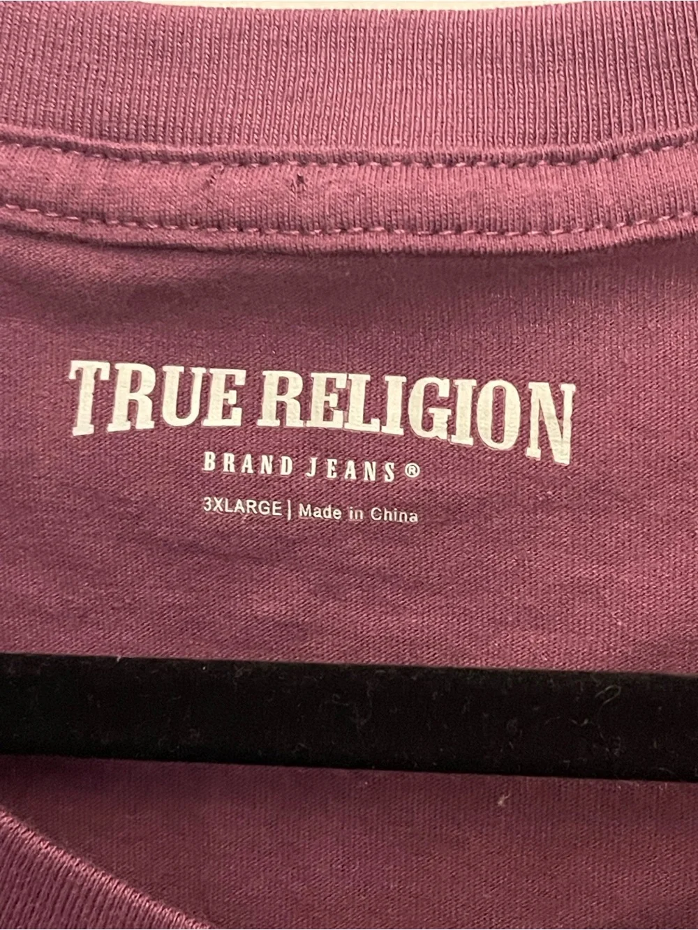 True Religion Men's Plum Logo Crew Neck Tee